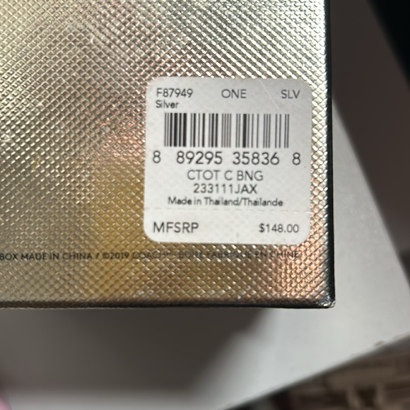 Silver coach bangle set! Never worn I ordered gold but came in silver. - Picture 2 of 2